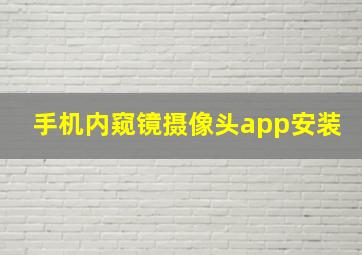 手机内窥镜摄像头app安装