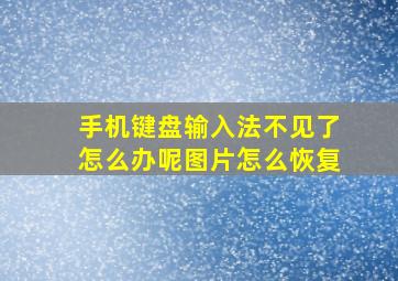 手机键盘输入法不见了怎么办呢图片怎么恢复