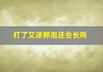 打了艾泽卵泡还会长吗