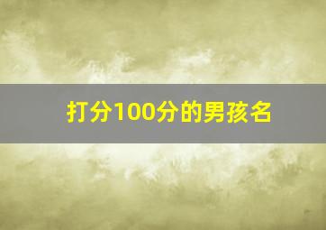 打分100分的男孩名