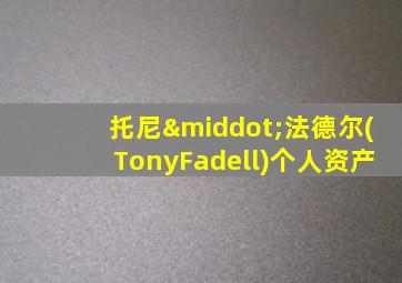 托尼·法德尔(TonyFadell)个人资产