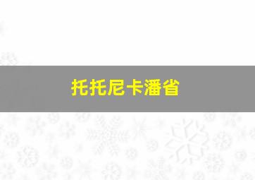 托托尼卡潘省