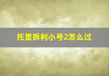 托里拆利小号2怎么过