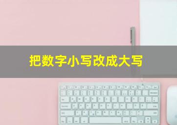 把数字小写改成大写