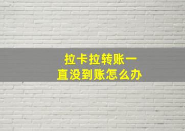 拉卡拉转账一直没到账怎么办