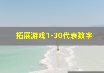 拓展游戏1-30代表数字