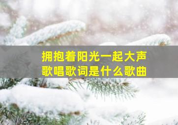 拥抱着阳光一起大声歌唱歌词是什么歌曲