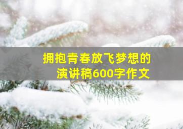 拥抱青春放飞梦想的演讲稿600字作文