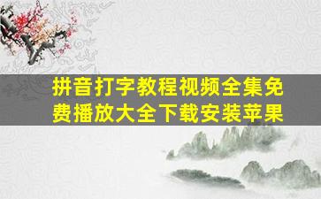 拼音打字教程视频全集免费播放大全下载安装苹果