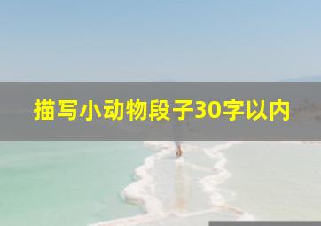 描写小动物段子30字以内