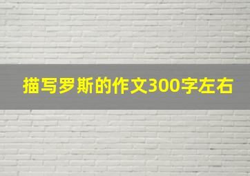 描写罗斯的作文300字左右