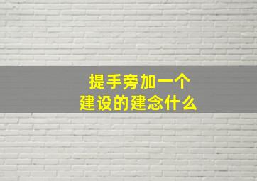 提手旁加一个建设的建念什么