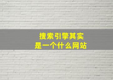 搜索引擎其实是一个什么网站