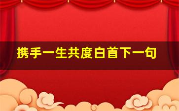 携手一生共度白首下一句