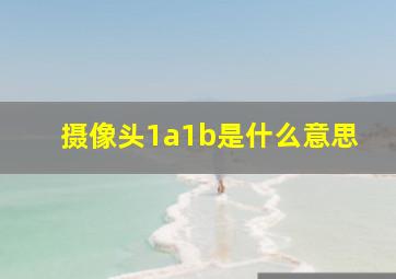 摄像头1a1b是什么意思