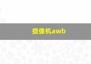 摄像机awb