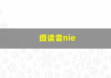 摄读音nie