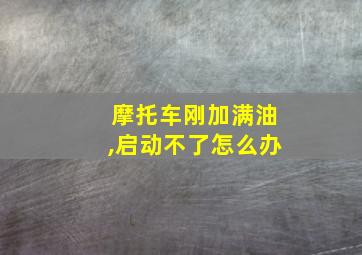 摩托车刚加满油,启动不了怎么办