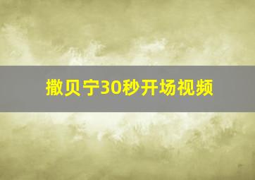 撒贝宁30秒开场视频