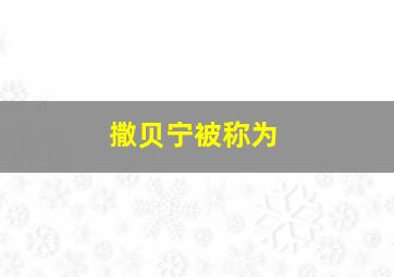 撒贝宁被称为