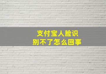 支付宝人脸识别不了怎么回事