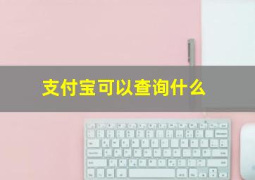 支付宝可以查询什么