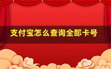 支付宝怎么查询全部卡号