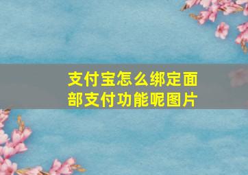 支付宝怎么绑定面部支付功能呢图片