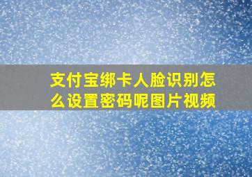 支付宝绑卡人脸识别怎么设置密码呢图片视频