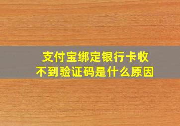 支付宝绑定银行卡收不到验证码是什么原因