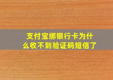 支付宝绑银行卡为什么收不到验证码短信了