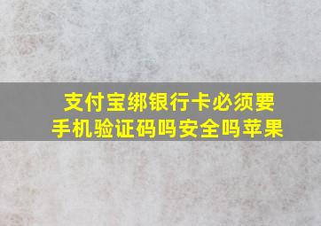 支付宝绑银行卡必须要手机验证码吗安全吗苹果