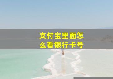 支付宝里面怎么看银行卡号