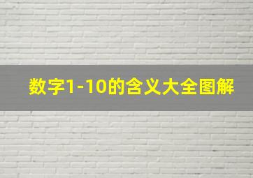 数字1-10的含义大全图解