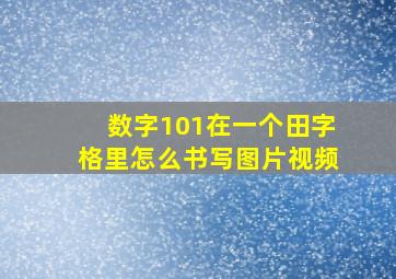 数字101在一个田字格里怎么书写图片视频