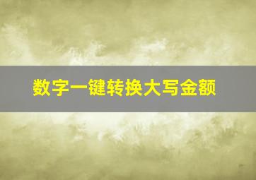 数字一键转换大写金额