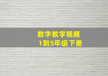 数字教学视频1到5年级下册