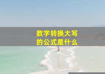 数字转换大写的公式是什么