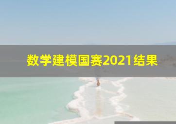 数学建模国赛2021结果