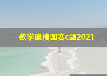 数学建模国赛c题2021