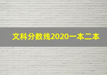 文科分数线2020一本二本