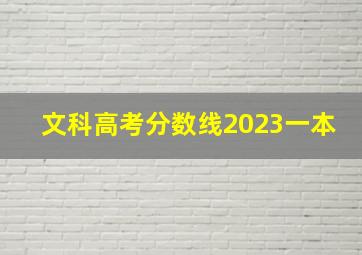 文科高考分数线2023一本