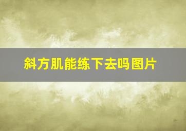 斜方肌能练下去吗图片