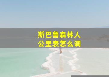 斯巴鲁森林人公里表怎么调