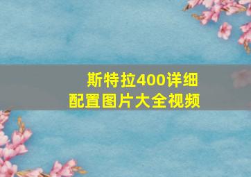 斯特拉400详细配置图片大全视频