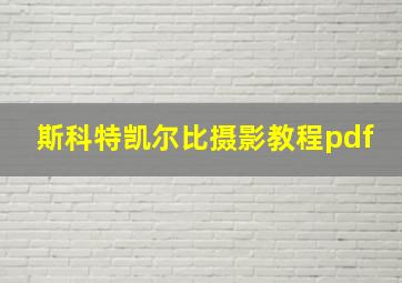 斯科特凯尔比摄影教程pdf