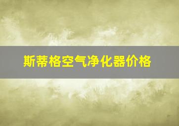 斯蒂格空气净化器价格