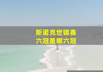 斯诺克世锦赛六冠是哪六冠