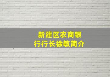 新建区农商银行行长徐敏简介