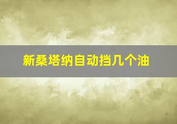 新桑塔纳自动挡几个油